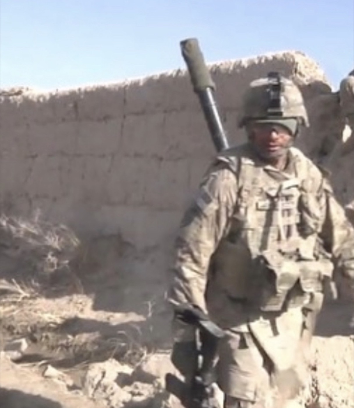 Ricardo Donato deployed in Afghanistan in combat gear